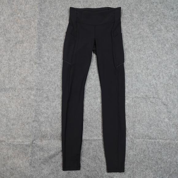 Lululemon Leggings Womens 2 Speed Up 27" Black Run Gym Yoga Workout Athletic - Picture 1 of 8